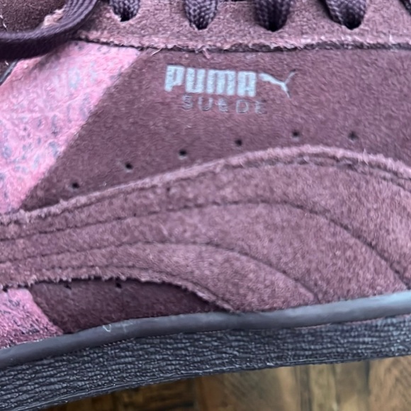 Puma Suede sneakers Classic Suede Embossed reptile detail plum purple unisex 6.5 - Picture 8 of 13